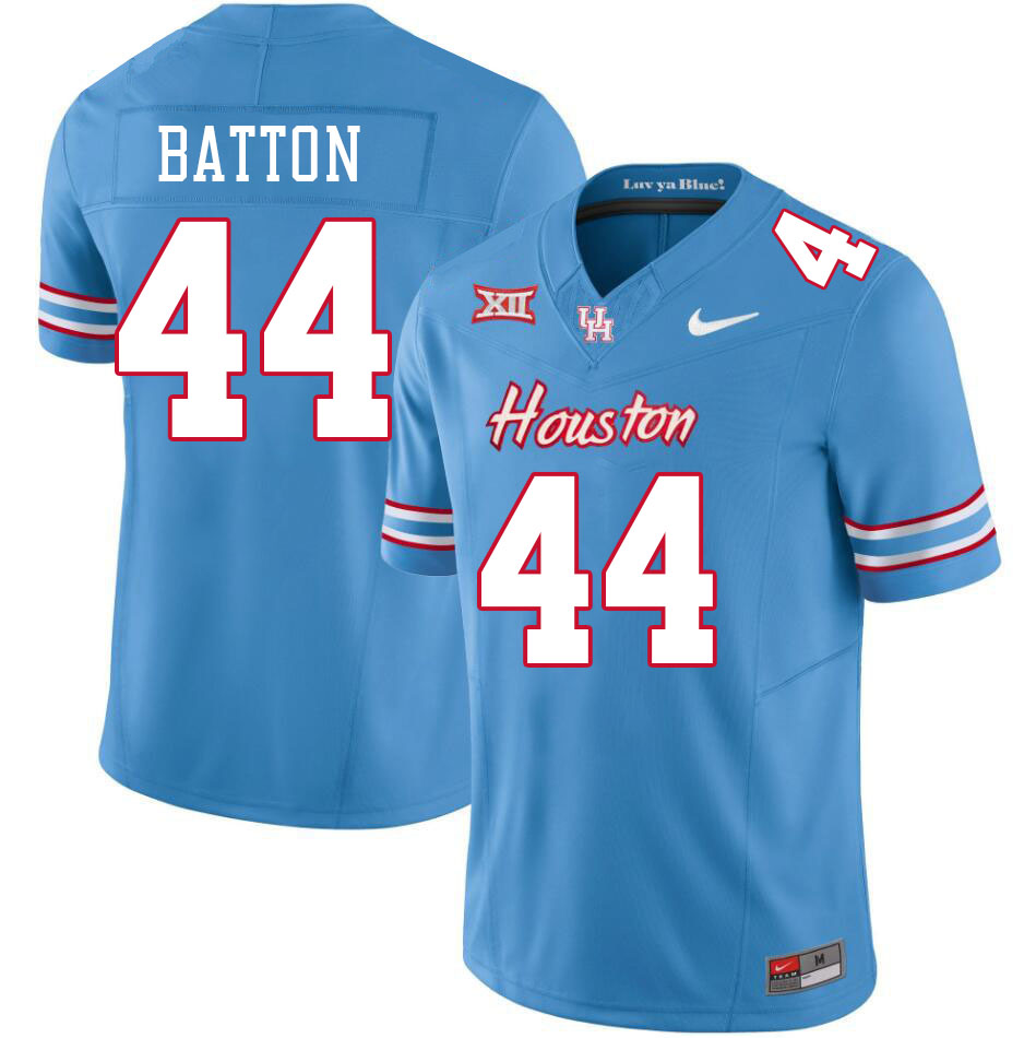 Men #44 Michael Batton Houston Cougars College Football Jerseys Stitched-Oilers